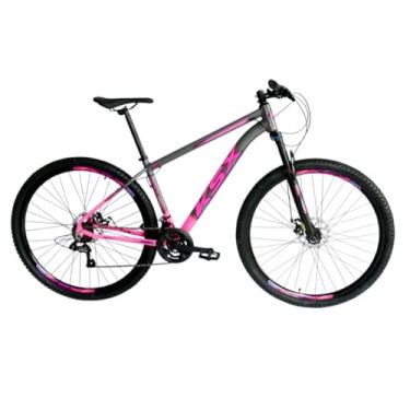 Imagem de Bicicleta 29 KSX Masculino Mtb Alum. Bike Index Freio Mecânico 21v Cabeamento Interno Suspensão 80mm (GRAFITE/ROSA/ROSA, 21)