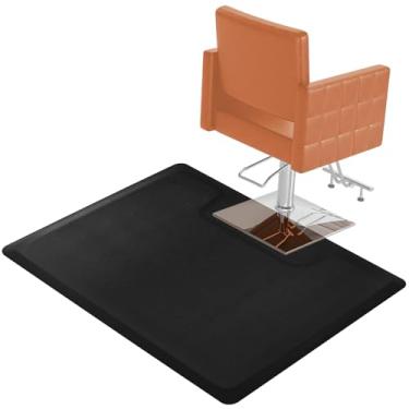 Imagem de Tapete de barbeiro antifadiga para estilista em pé 9,5 x 10,2 cm, base quadrada fosca confortável de 1/5.1 cm de espessura para cadeira de salão de beleza, corte de cabelo, equipamento de beleza