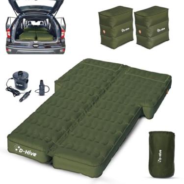 Imagem de D-Hive Colchão De Ar Suv De Durabilidade Imbatível Para Camping De Carro, Tecido Oxford 300D Extra Grosso E Durável, Montagem Rápida E Fácil Com Bomba Elétrica, Colchão Para Cama De Carro, Forrest
