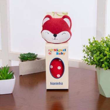 Imagem de Naninha De Bebê Bichinho De Pelúcia Com Prendedor De Chupeta - JR Deco