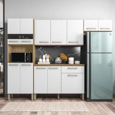 Imagem de Armário de Cozinha Compacta Versalhes 12 Portas, 1 Gaveta e Balcão com