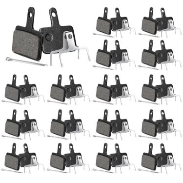 Imagem de MAQUITA 16 Pares De Pastilhas Freio Para Bicicleta Compatíveis Com Freios A Disco (Preto, Cobre Semi Metálico)