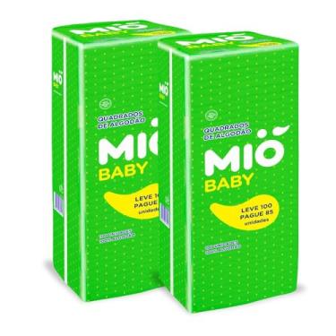 Imagem de Kit 2 Algodão Mió Baby Quadrado Leve 100 Pague 85 Unidades