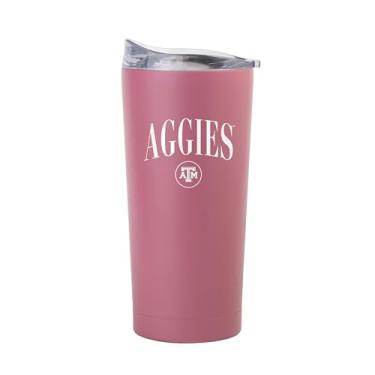 Imagem de Logo Brands NCAA Texas A&M Aggies 590 ml Cinch Berry Powder Coat Tumbler - Isolamento de parede dupla, base antiderrapante e tampa deslizante de lábio alto
