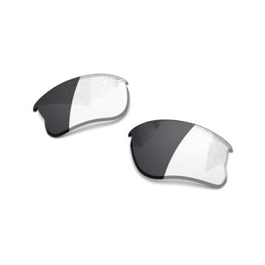 Imagem de Lentes de reposição polarizadas de 1,6 mm para óculos de sol Oakley Half Jacket XLJ, proteção UV, lentes espelhadas escuras - Mais opções, Claro a preto, fotocromático, não polarizado, One Size