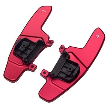 Imagem de SK CUSTOM Volante de substituição com câmbio estendido compatível com VW Golf 7 Scirocco SAGITAR GLI LAMANDO GTS Polo GTI acessórios de carro liga de alumínio vermelho