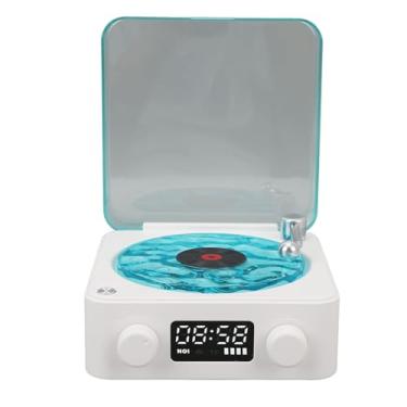 Imagem de Dpofirs Record Player de Vinil, 2025 Novos Registros Vintage Portáteis 4 Modos Bluetooth Ondas -falantes, Pequeno Toca -discos para o Quarto de Escritório 360 ° Som Surround (Branco)