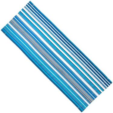 Imagem de GORGECRAFT Cadeiras de praia de lona com listras azuis, cadeiras dobráveis para uso ao ar livre, substituições de pano, 115 x 43 cm, cadeira reclinável, portátil, para férias de verão, banhos de sol