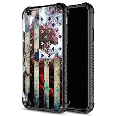 Imagem de CARLOCA Capa compatível com iPhone 6S, bandeira dos EUA, Stardust, capas para iPhone 6 para meninas e meninos, capa traseira rígida à prova de choque antiarranhões para iPhone 6/6S