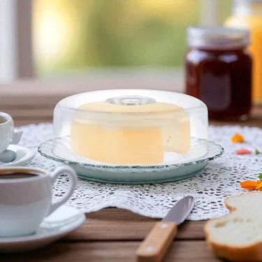 Imagem de Queijeira de Vidro com Tampa Plástica Gourmet - Ruvolo Glass Company