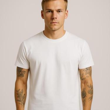 Imagem de Camiseta Preta Masculina Gola Redonda Lisa Casual Premium - Obstinate,