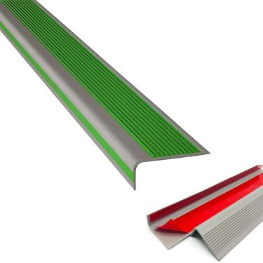 Imagem de Perfil De Borda De Escada Autoadesivo Pvc Plástico Proteção De Borda De Escada Em Forma De L Tiras De Acabamento De Borda De Degrau Diy Corte Livre à Prova D'água Borda, Green, 1100cm