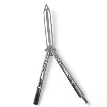 Imagem de Canivete Profissional Bsl-4-5 De Treinamento Fidget Tricks Prateado Aço Inox