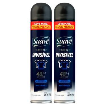 Imagem de Kit 2 Desodorante Aerosol Suave Invisível 48 Horas de Proteção 200ml