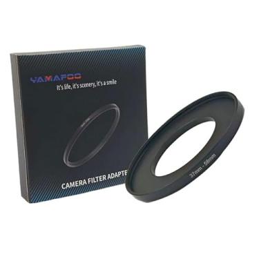 Imagem de Adaptador de anel de metal para cima/para baixo compatível com câmeras mirrorless DSLR Lens, conversor de rosca de filtro UV CPL ND, preto (37-58)