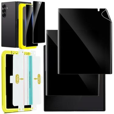 Imagem de Ferilinso [Instalação automática contra poeira] Pacote com 2 protetores de tela internos de privacidade para Samsung Galaxy Z Fold 7 [compatível com capa de telefone], filme anti-espião com 2