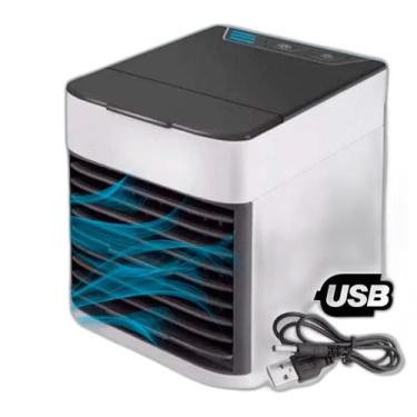 Imagem de Ar Condicionado Pessoal Mini Usb Portátil Ventilador E Luz - Bivolt