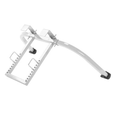 Imagem de Estabilizador de escada para serviço pesado 430 x 410 x 90 mm gancho de telhado ajustável suporte de asa para pintura de escalada segura limpeza de calha acesso ao telhado aço (cinza prata)