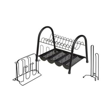 Imagem de Kit Cozinha Arthi com 3 Peças Preto 9109, UNICA