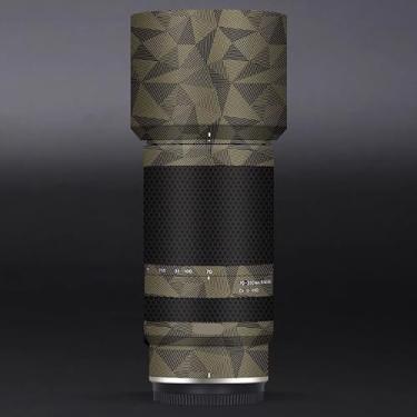 Imagem de Película para câmera protetora de lente antirarranhões adesivo para tamron 70-300 mm F4.5-6.3 adequado para Nikon Mount 70 300 (ouro triangular)