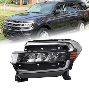 Imagem de KAMDKI LH Black Trim W/O DRL Conjunto de farol adequado para Ford Expedition XLT 2022-2025 farol de LED lado esquerdo do motorista com módulo sem luz de assinatura FO2501440 NL1Z-13008-Q