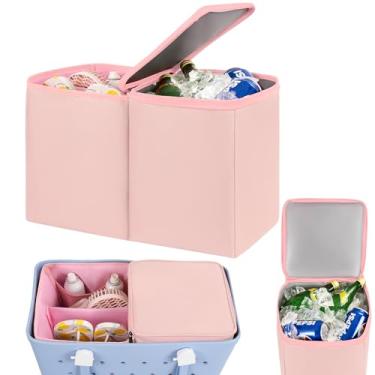 Imagem de Organizador térmico para bolsa Bogg GG – Baú de gelo portátil à prova de vazamento com bandeja divisória e zíper – Acessórios compatíveis com bandeja superior e suporte de copo