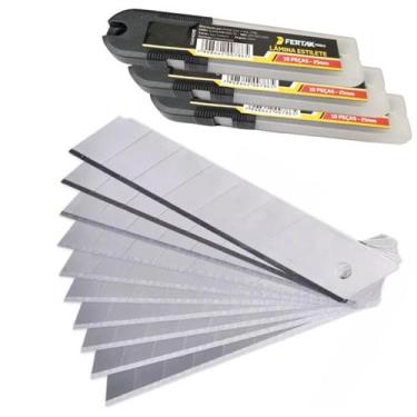 Imagem de Lâmina Para Estilete 25Mm 30 Peças - Fertak