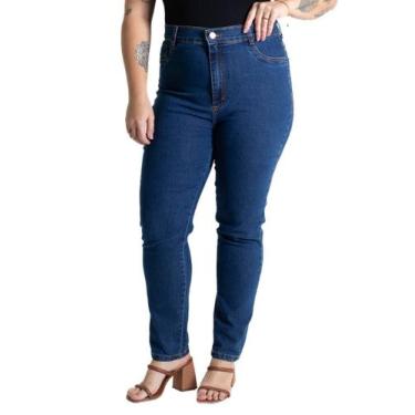 Imagem de Calça Jeans Sawary Cigarrete Plus Size - 280632 Azul, Azul, 48