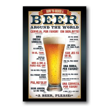 Imagem de Placa Decorativa Beer Cervejas Frase Mdf 30x40 Cm
