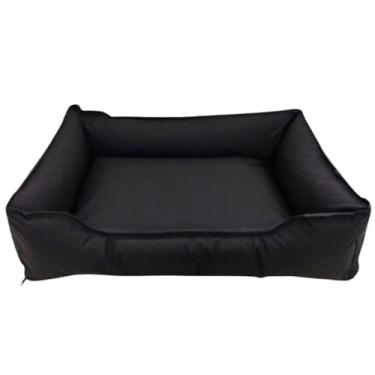 Imagem de Cama Pet GG Impermeável Lisa Premium Com Zíper Hipoalergenica 70 cm X 60 cm Gatos e Cachorros (Preto)