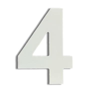 Imagem de Número Residencial Casa Apartamento Auto Colante em Alumínio Composto (ACM) 12cm Branco (4)