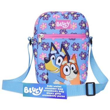 Imagem de Bluey Bolsa de ombro para meninas, crianças, bolsa transversal, presentes fofos para meninas, Bluey Flor, 8.3x5.5x1.7inch