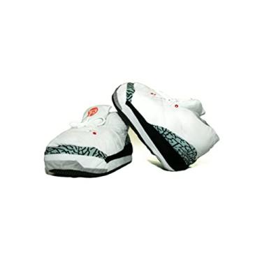 Imagem de KzK ickz Chinelo para adultos - Chinelos fofos para mulheres e homens - Unissex, Cimento branco, 10.5