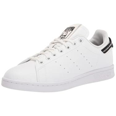 Imagem de adidas Originals Tênis infantil unissex Stan Smith, Branco/Preto, 7 Big Kid