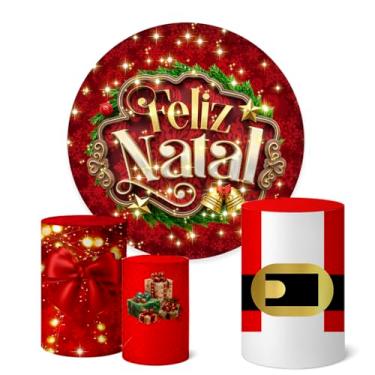 Imagem de Trio Capas Cilindro + Painel Sublimado 1,50m Natal (K1NAT064)