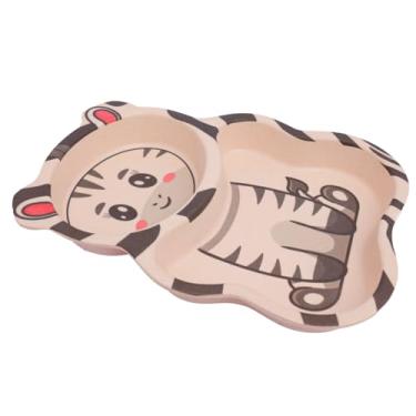 Imagem de Mimo Style Prato para Refeição Infantil com Divisória Zebra