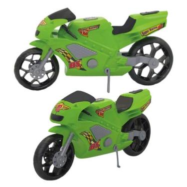 Imagem de Brinquedo Moto Miniatura Racing BS 360 Roda Esportiva Verde - BS TOYS