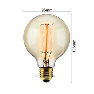 Imagem de Lâmpada G95 Filamento Carbono 40W 2000K Âmbar Elgin, 110V