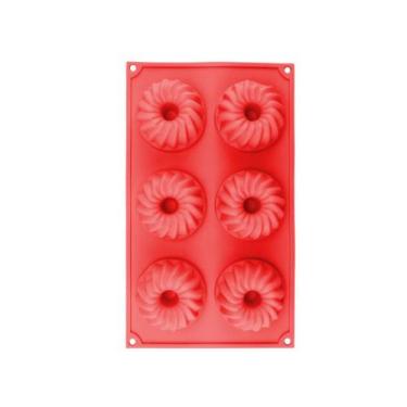 Imagem de Forma Bolo Suíça 6 Cavidades Em Silicone 7cm Confeitaria - udlandia