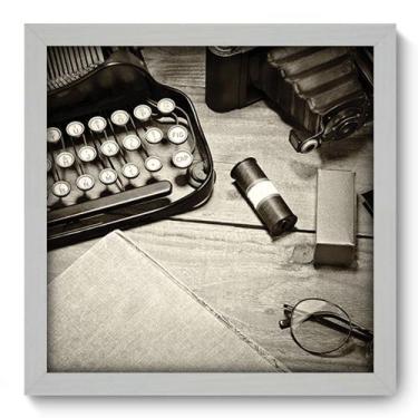 Imagem de Quadro Decorativo - Máquina de Escrever - 33cm x 33cm - 094qdvb - Allo