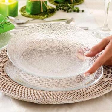 Imagem de Jogo de 12 Prato Acqua Raso Redondo 23CM Almoço Jantar Duralex - NADIR