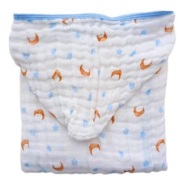 Imagem de Toalha Banho Infantil Toalhão Menino Grande de Fralda Soft Capuz Algodão