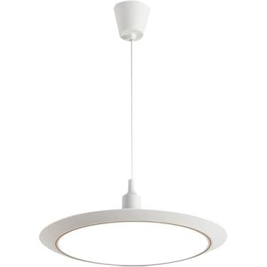 Imagem de Luminária Pendente Branca Led Lâmpada Suspensa única Lustre Redondo Luzes De Teto Lâmpadas De Suspensão Modernas Luminária De Ilha De Cozinha Para Mesa De Jantar Quarto, Gold, dia-47cm