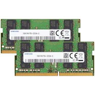 Imagem de Samsung 32GB (2x16GB) DDR4 3200MHz PC4-25600 (PC4-3200AA) CL22 SODIMM 2Rx8 Dual Rank 1.2V 260-Pin Laptop, Notebook RAM Memory