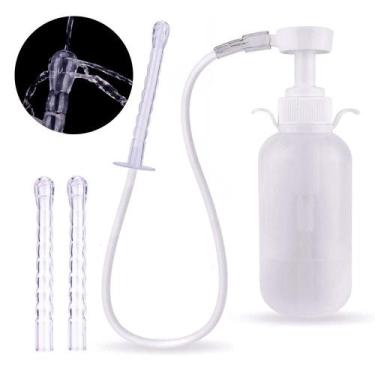 Imagem de Irrigador Vaginal Reutilizável De 300/600ML, Limpador Anal, Enema, Kit