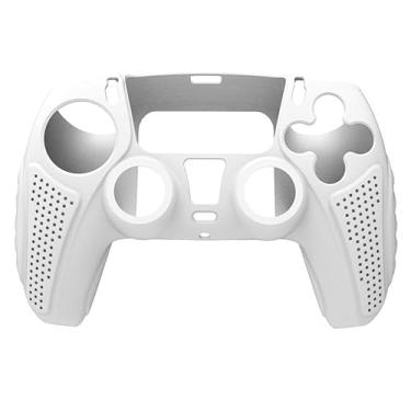Imagem de A capa de silicone é adequada para PS5, TwiHill, PS5 controlador de jogo capa protetora de silicone(Branco)