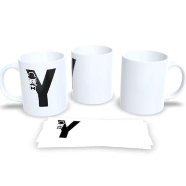 Imagem de Caneca de Porcelana Masculina Letra Inicial do Alfabeto (Y)