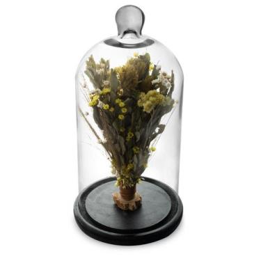 Imagem de Arranjo de Flores Secas na Cúpula V2 Redoma 30cm - Pense Flores, Amare