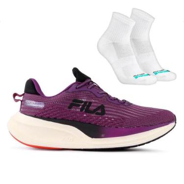 Imagem de Tênis Fila Racer Speedzone Feminino + Par de Meias Performance B2 Onli