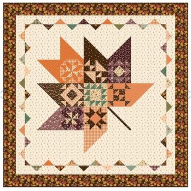 Imagem de Coleção Riley Blake The Awe of Autumn de Sandy Gervais de Peças de Meu Coração, Abóboras, Xadrez e Florais de Outono, Perfeito para Quilting, Artesanato, Projetos de Costura e Mais... (Kit de Folhas